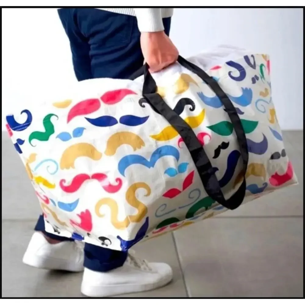 IKEA Limited Edition Mustache Shopping Bags - X2